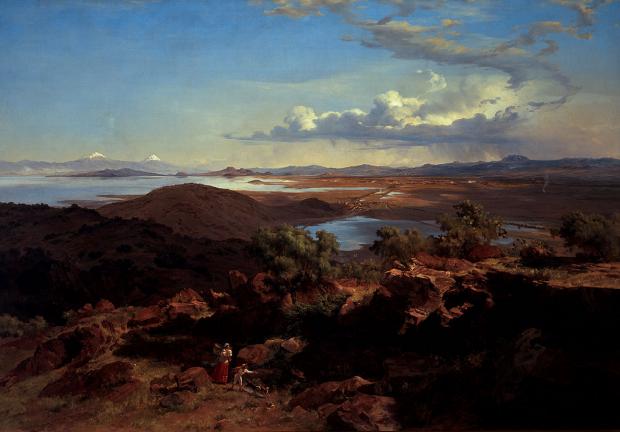"Valle de México desde el cerro de Santa Isabel", 1875, José María Velasco.