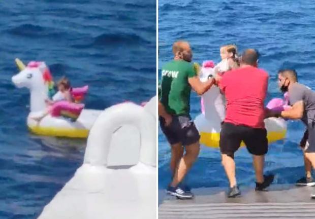 Una niña de cuatro años fue rescatada del mar de Grecia.