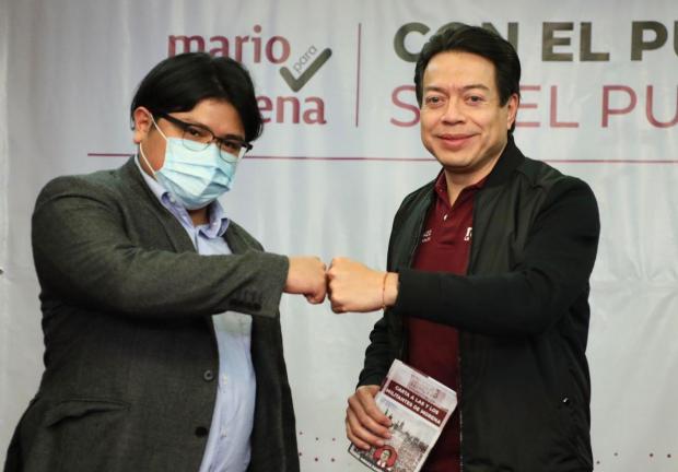 Gibrán Ramírez y Mario Delgado, ambos contagiados de COVID-19