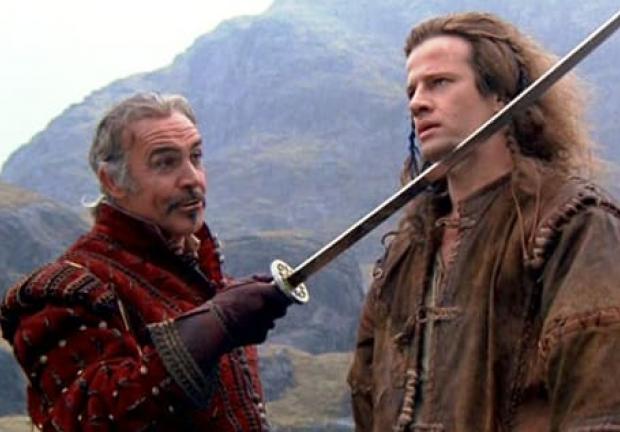 De mala gana, Connery aceptó tomar clases de esgrima para el filme Highlander.