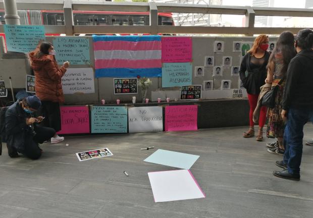 Manifestación contra los transfeminicidios en México