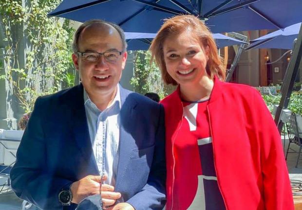 La candidata del PAN a la gubernatura, Maur Campos, se reunió con el expresidente Felipe Calderón el sábado pasado.