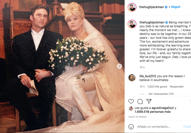 Hugh Jackman comparte fotos de su boda con Deborra-Lee Furness.