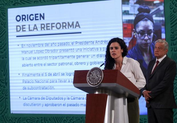 Luisa María Alcalde, secretaria del Trabajo, el 23 de abril de 2021.