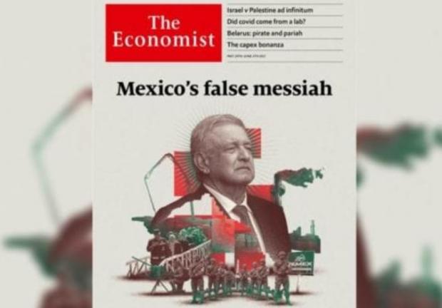 The Economist publicó un collage donde destaca la figura de AMLO, la que tituló “El Falso Mesías”