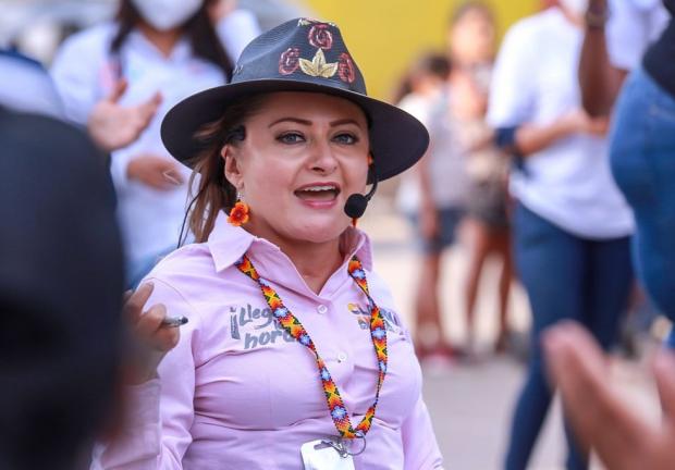 Claudia Anaya Mota, candidata por la coalición Va por Zacatecas (PRI, PAN y PRD).