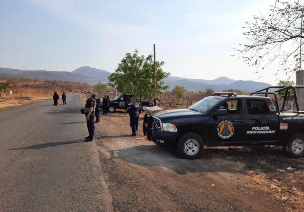 En el bloqueo de la carretera de Aguililla fue necesaria la intervención de la Secretaria de Seguridad Pública del Estado de Michoacán.