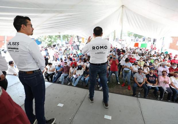 El candidato a alcalde a la Miguel Hidalgo, Víctor Hugo Romo en su cierre de campaña.