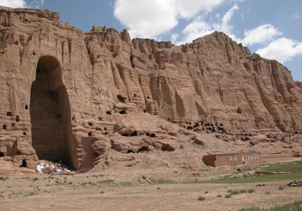 Restos arqueológicos del valle de Bamiyán.