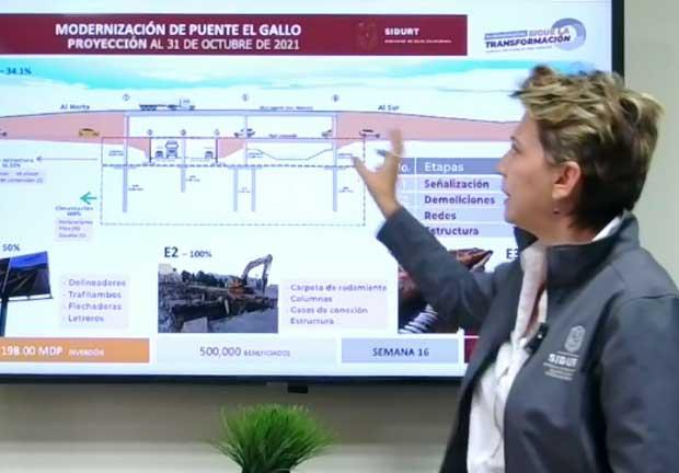La secretaria de Infraestructura, Karen Postlethwaite, informó sobre las acciones de obra en el municipio de Ensenada y Rosarito,