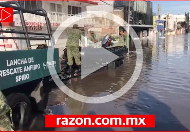 Inundaciones en Hidalgo: Al menos 10 familias, atrapadas en viviendas de Tula