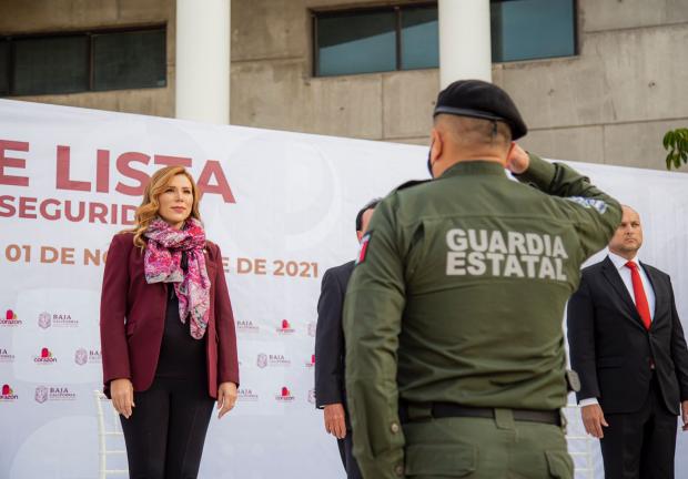 Marina del Pilar presidió el Pase de Lista de las Fuerzas de Seguridad en Baja California