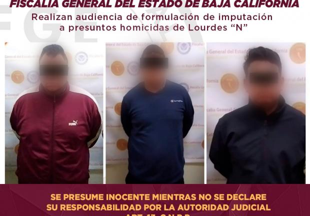 Fiscalía General del Estado de Baja California presentó evidencia que vincula a tres hombres con el homicidio de la periodista Lourdes Maldonado.