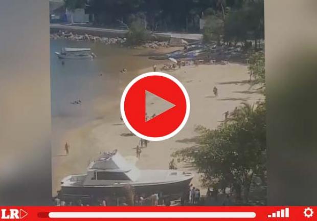 Una persona grabó el momento de las detonaciones en Acapulco.
