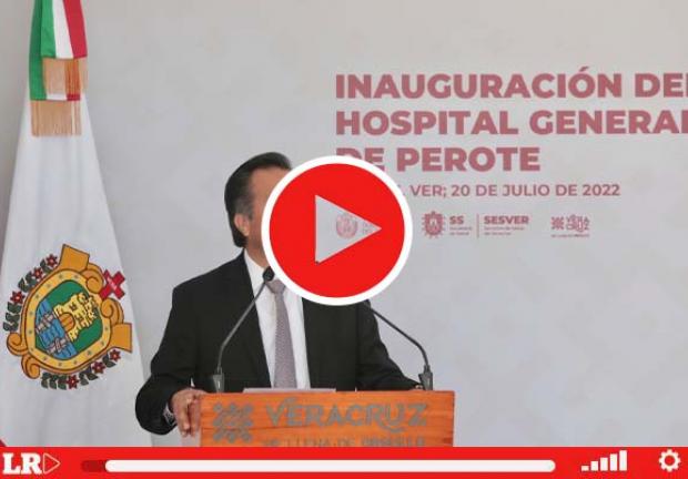 Inauguración del Hospital General de Perote en Veracruz.