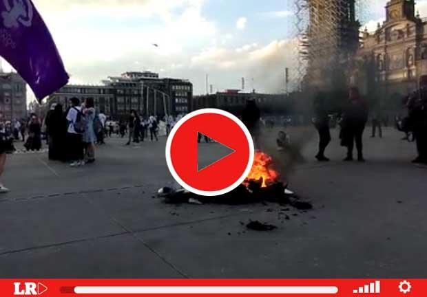 25N: El bloque negro incendió cascos de policías y lanzó bombas Molotov a la Catedral