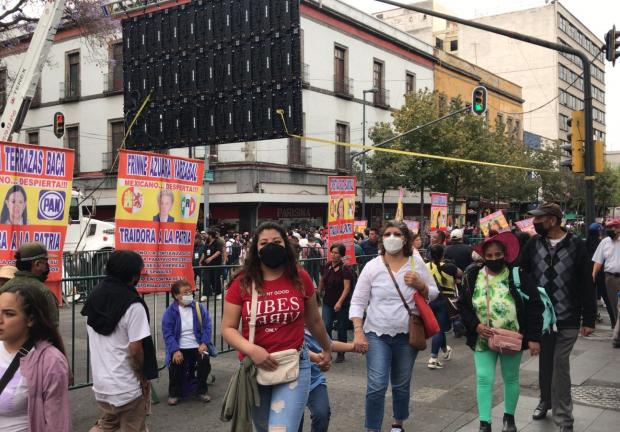 Así lucen las calles aledañas al Zócalo previo a la concentración.