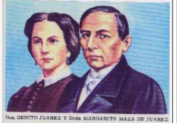 Benito Juárez se casó a los 37 años con Margarita Maza, quien tenía 17.