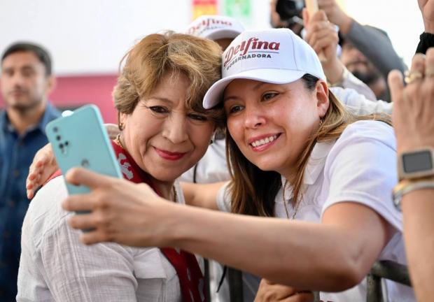 Delfina Gómez, candidata por Morena a la gubernatura de Edomex.
