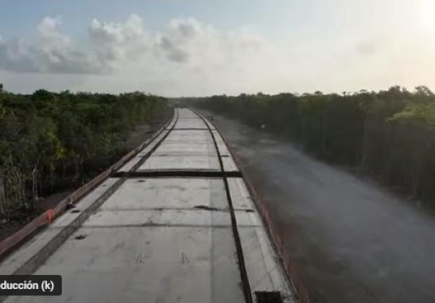 El tramo 5 del Tren Maya tiene un avance de 70 por ciento del viaducto elevado, que se desarrolla bajo este criterio para proteger cavernas y cenotes.