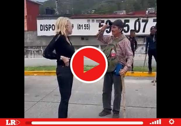Captan a Laura Bozzo negociando su paso durante bloqueo en Chilpancingo