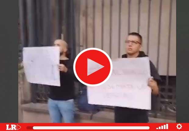 protesta de periodistas a las afueras de la Secretaría de Gobernación