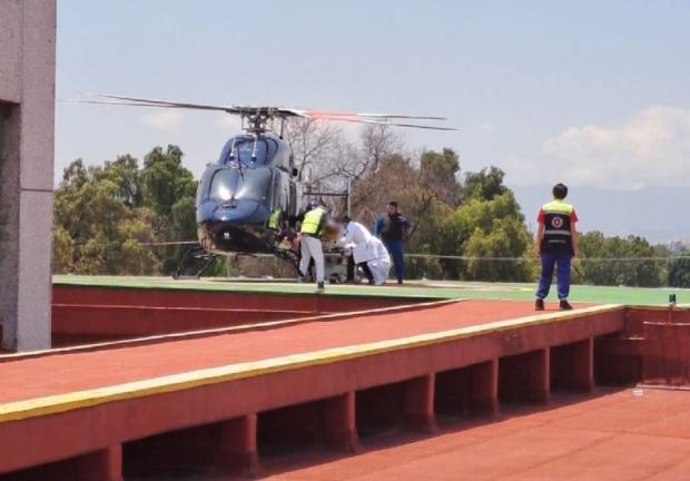 Por la picadura de la víbora de cascabel, la menor de 12 años fue llevada en helicóptero al Hospital General Juárez de México.