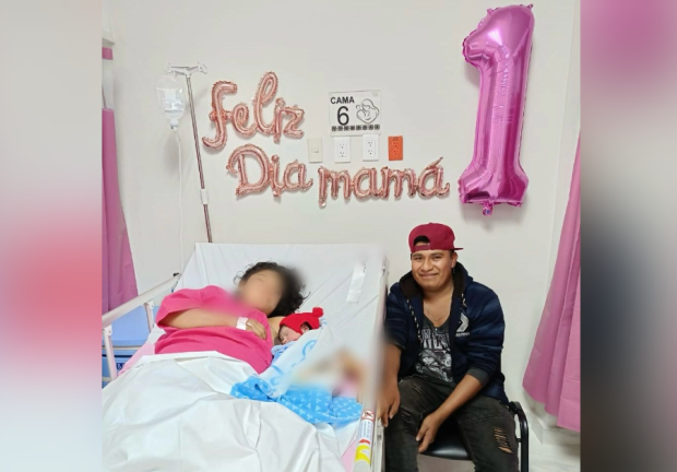 María "N", originaria de la localidad tseltal Patbaxil , dio a luz a un bebé este 27 de enero