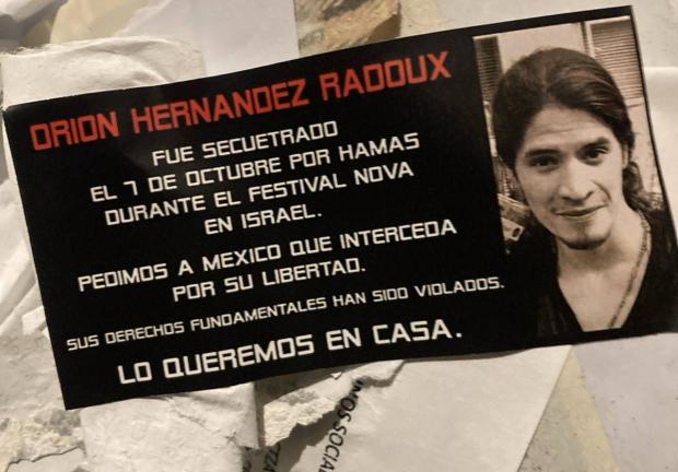 Orión Hernández fue secuestrado por el grupo Hamás.