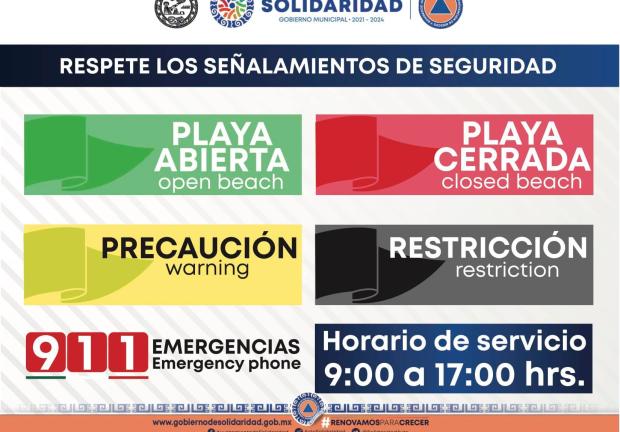 El Ayuntamiento de Solidariad, a través de sus redes sociales, alerta a la población estar atenta a las indicaciones climáticas