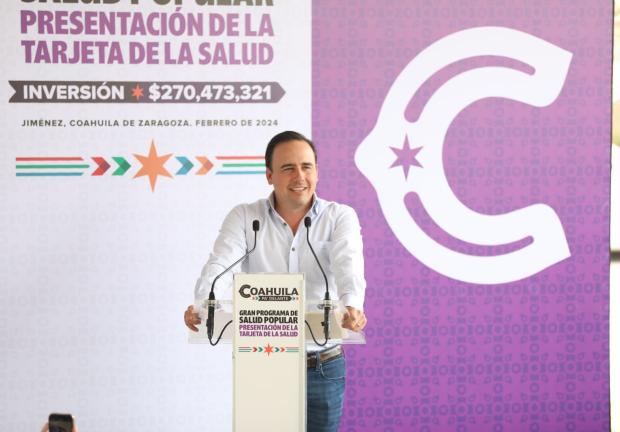 Gobernador Manolo Jiménez entrega Tarjeta de la Salud Popular