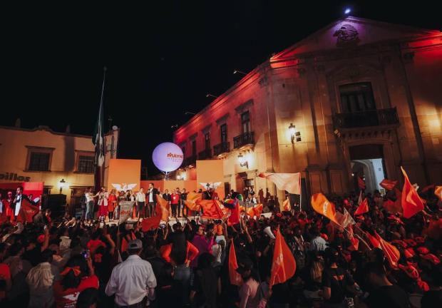 Jorge Álvarez Máynez en arranque de campaña en el municipio de Lagos de Moreno, Jalisco