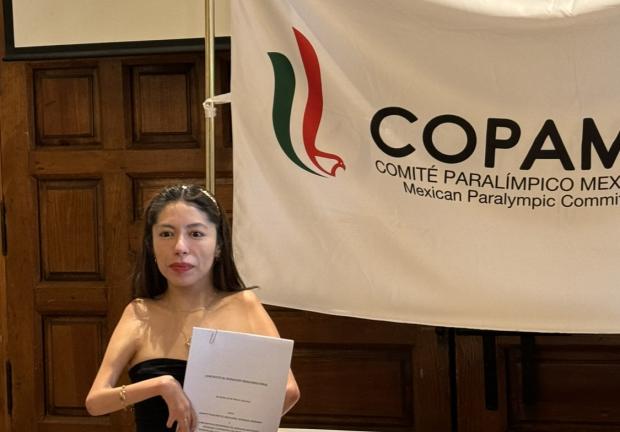Fabiola Ramírez medallista paralímpica y testigo de la colaboración de Copame