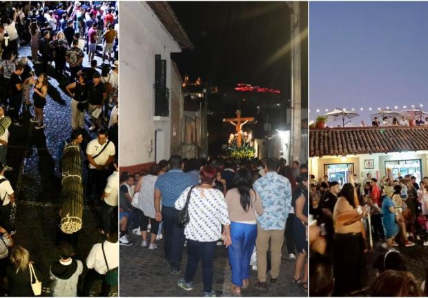 Miles de turistas visitaron Taxco para disfrutar las tradiciones de Semana Santa.