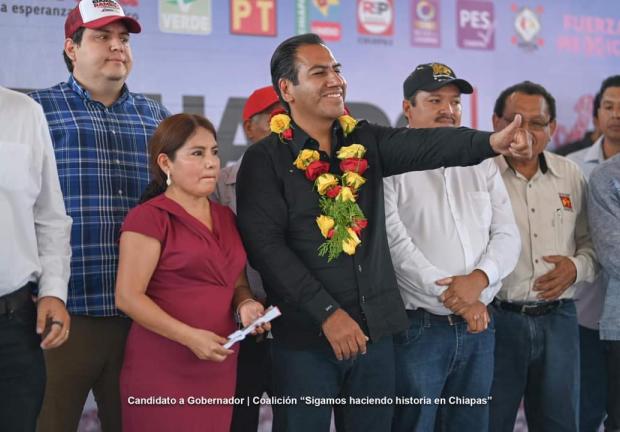 El candidato aseguró que trabajará para que regrese la paz a Chiapas.