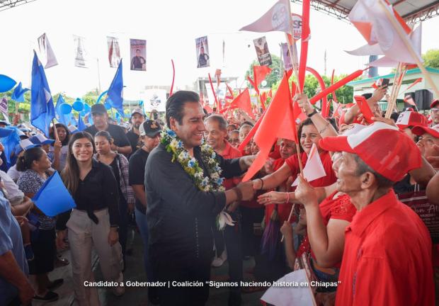 El candidato realizó una gira por Chiapas.