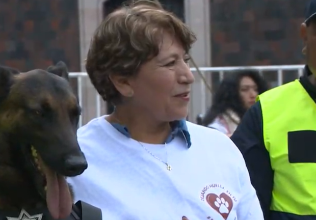 Delfina Gómez, gobernadora del Edomex, encabezó una caminata en conmemoración del Día Mundial del Perro.