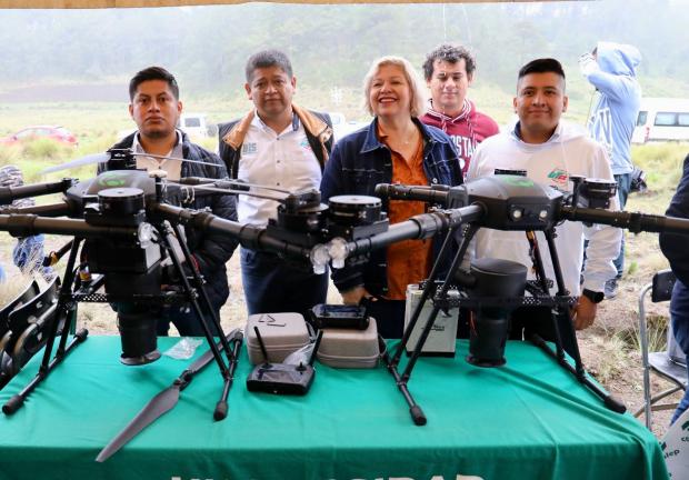 Drones facilitaron la dispersión de semillas en zonas de difícil acceso en Veracruz.