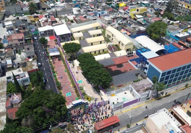 Utopía Ixtapalcalli Quetzalcóatl, inaugurada este domingo en Iztapalapa.