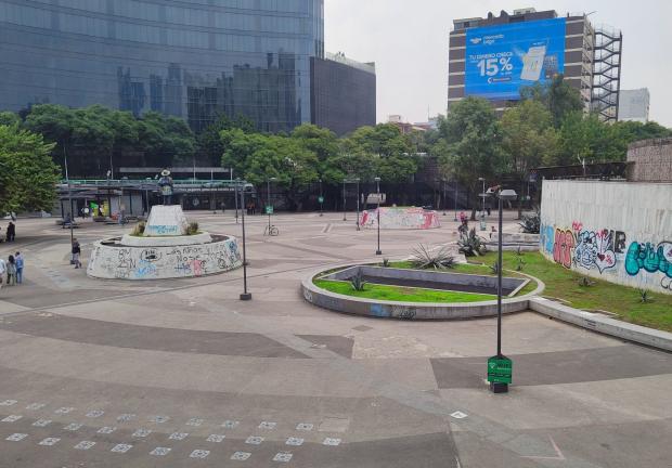 Trabajos en la Glorieta de Insurgentes llevan un avance del 65%.