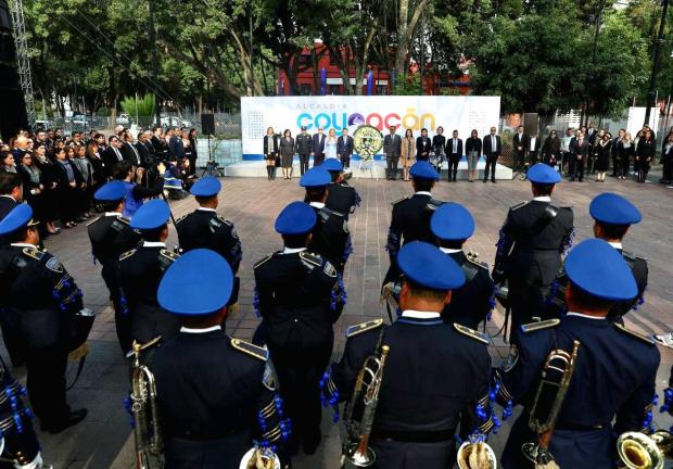 Ceremonia del alcalde de Coyoacán, Giovani Gutiérrez.