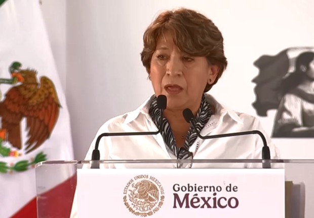 Claudia Sheinbaum y Delfina Gómez, en Nezahualcóyotl.