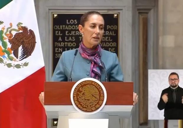 Claudia Sheinbaum en conferencia de prensa.