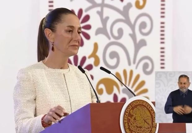 Claudia Sheinbaum en la Mañanera del Pueblo.