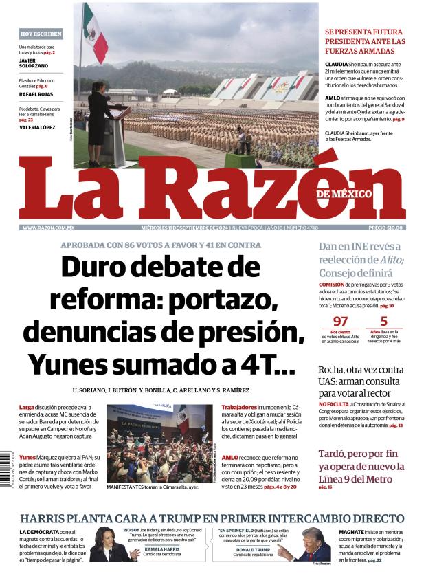 Versión Impresa, 11 septiembre 2024