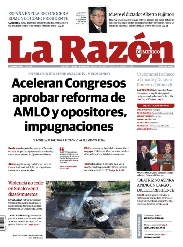 Versión Impresa, 12 septiembre 2024