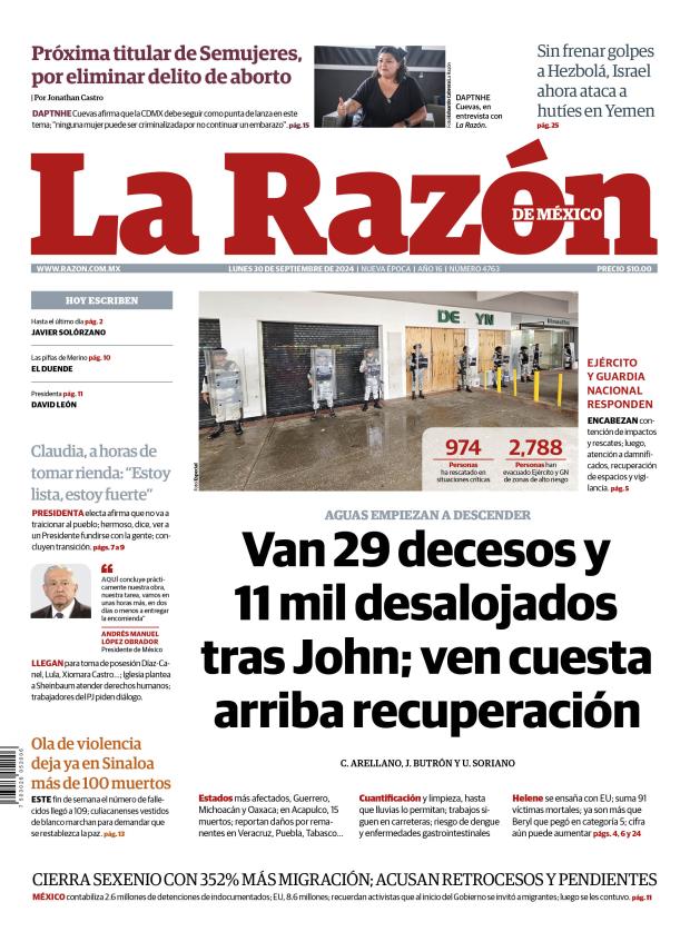 Versión Impresa, 30 septiembre 2024