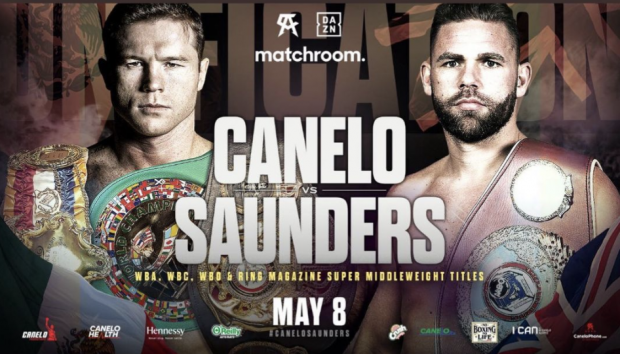 Cartel de la pelea entre "Canelo" y Saunders