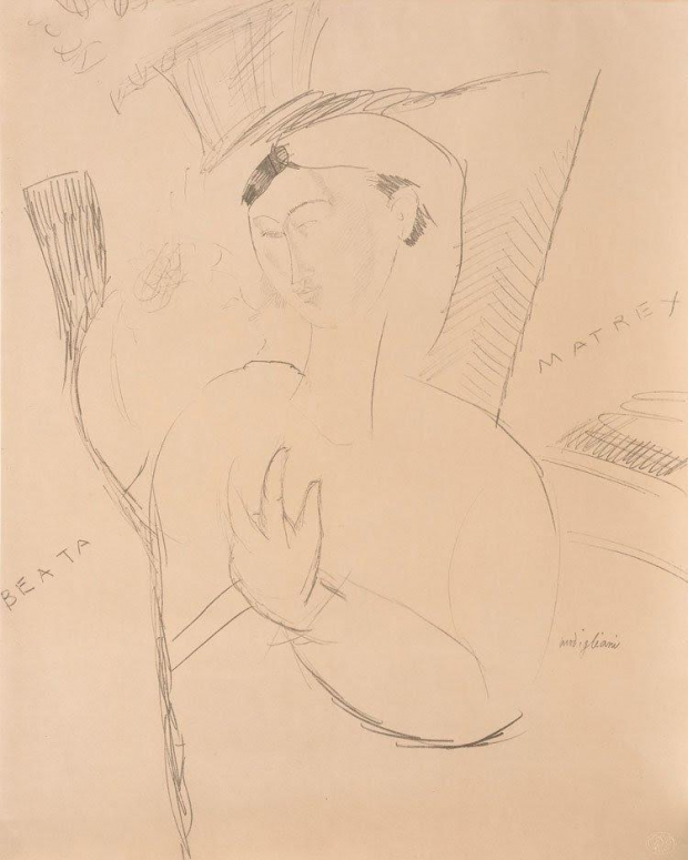 Litografía de Modigliani que sale a puja.