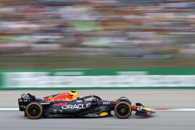 El Red Bull de "Checo" Pérez en el Gran Premio de España de F1.